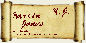 Martin Janus vizit kartica